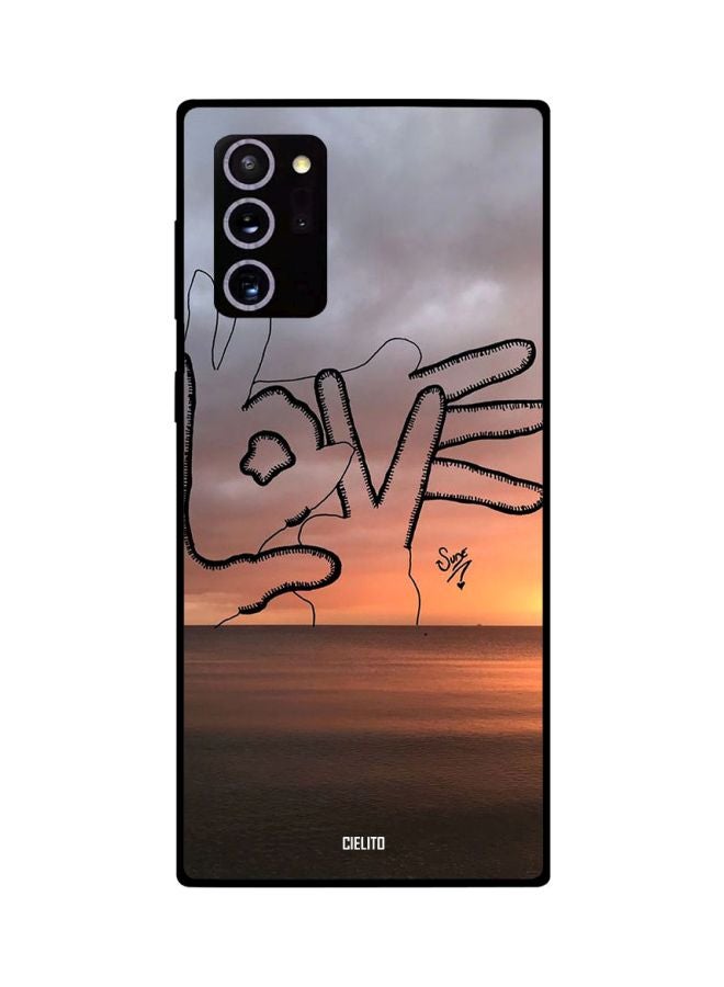 CIELITO Sunset Printed Case Cover For Samsung Galaxy Note20 Grey/Yellow/Black - Image 2