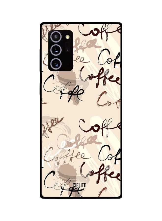 CIELITO Coffee Printed Case Cover For Samsung Galaxy Note20 Ultra Beige/Brown - Image 2