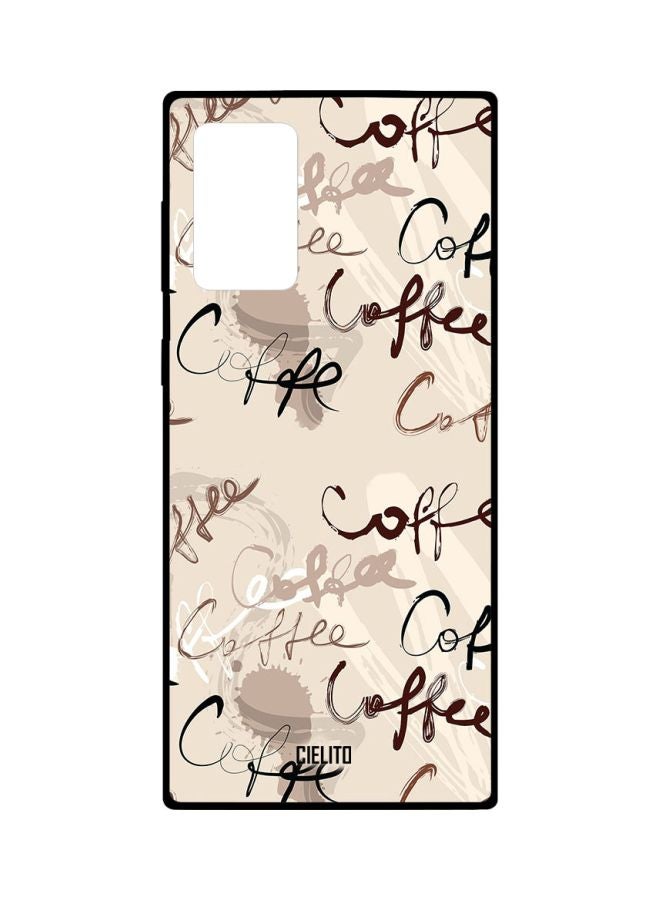 CIELITO Coffee Printed Case Cover For Samsung Galaxy Note20 Ultra Beige/Brown - Image 1