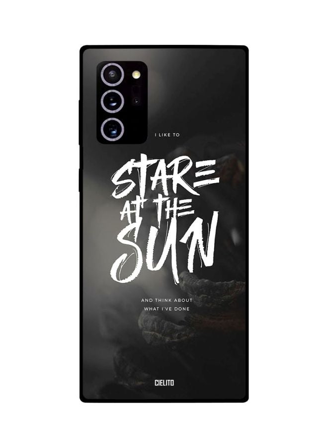 CIELITO Stare At The Sun Printed Case Cover For Samsung Galaxy Note20 Ultra Black/White - Image 2