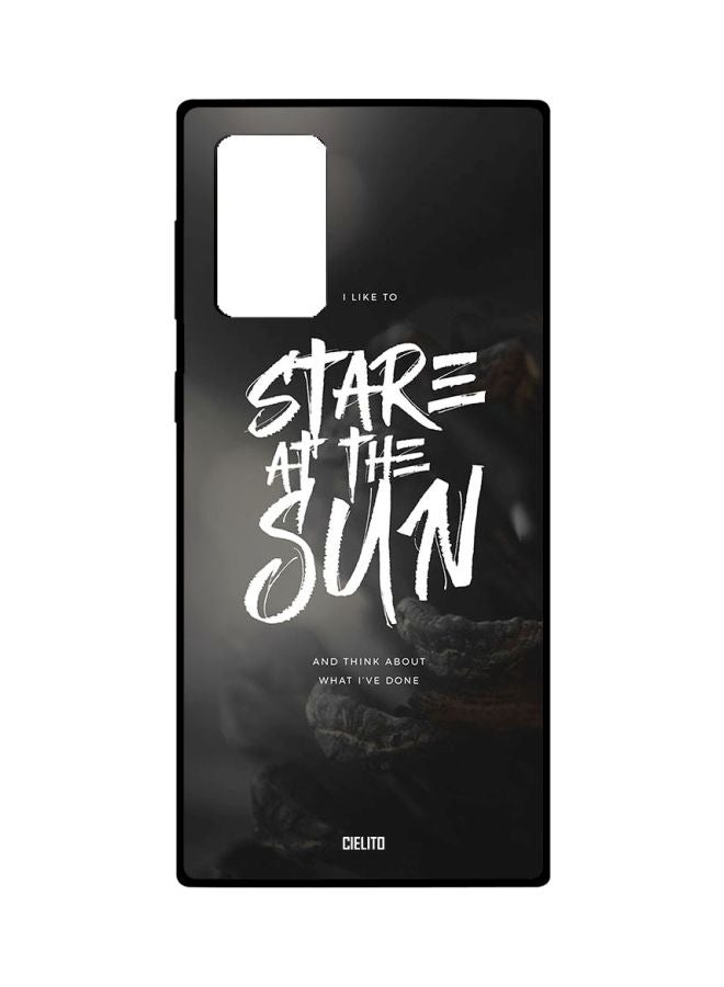 CIELITO Stare At The Sun Printed Case Cover For Samsung Galaxy Note20 Ultra Black/White - Image 1
