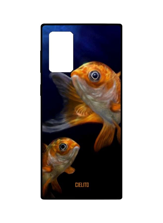 CIELITO Fishes Printed Case Cover For Samsung Galaxy Note20 Ultra Blue/Black/Yellow - Image 1
