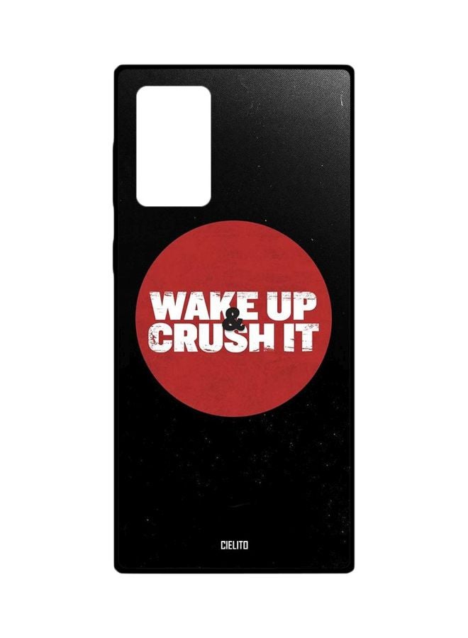 سيليتو غطاء حماية بطبعة عبارة "Wake Up And Crush It" لهاتف Samsung Galaxy Note 20 Ultra أسود/أحمر/أبيض - Image 1