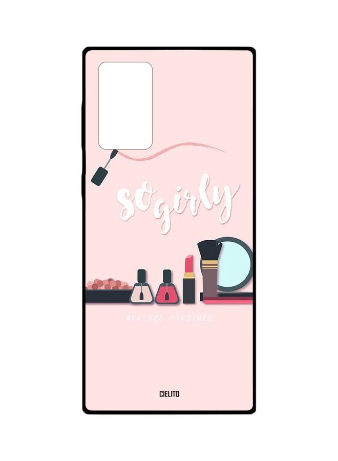 سيليتو غطاء حماية بطبعة عبارة "So Girly" لهاتف سامسونج جالاكسي نوت 20 ألترا وردي / أسود/ أبيض - Image 1