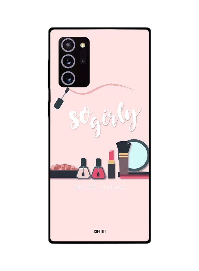 سيليتو غطاء حماية بطبعة عبارة "So Girly" لهاتف سامسونج جالاكسي نوت 20 ألترا وردي / أسود/ أبيض - Image 2