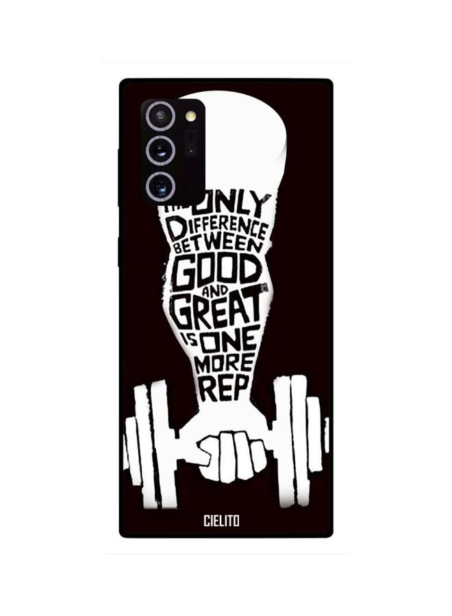 CIELITO Quote Printed Case Cover For Samsung Galaxy Note 20 Ultra Black/White - Image 2
