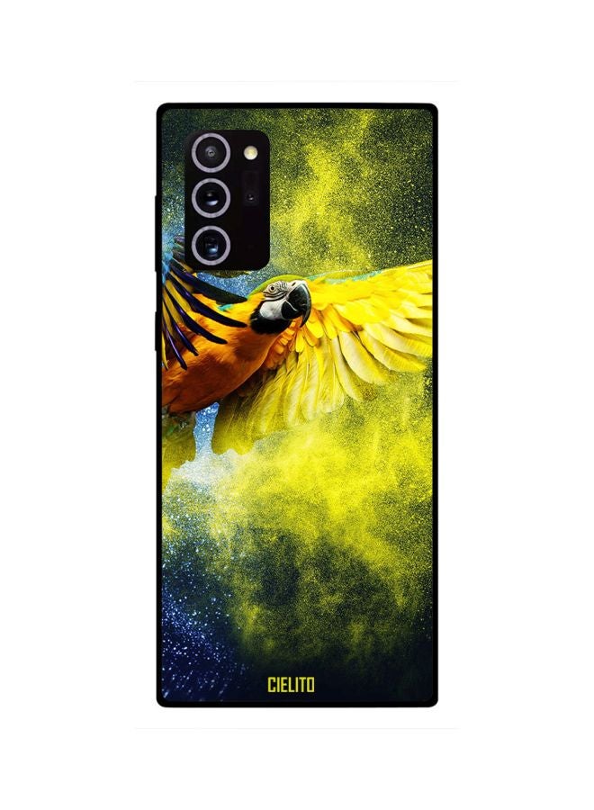 CIELITO Bird Printed Case Cover For Samsung Galaxy Note20 Ultra Yellow/Orange/Blue - Image 2