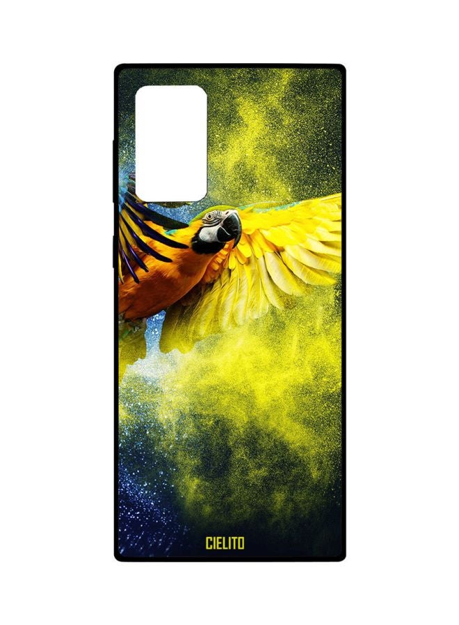 CIELITO Bird Printed Case Cover For Samsung Galaxy Note20 Ultra Yellow/Orange/Blue - Image 1