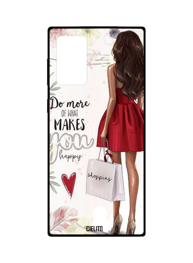 CIELITO Girl Quote Printed Case Cover For Samsung Galaxy Note20 Ultra White/Red/Beige  - Image 1