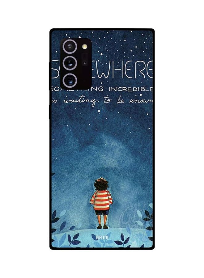 CIELITO Quote Printed Case Cover For Samsung Galaxy Note 20 Ultra Blue/White/Red - Image 2