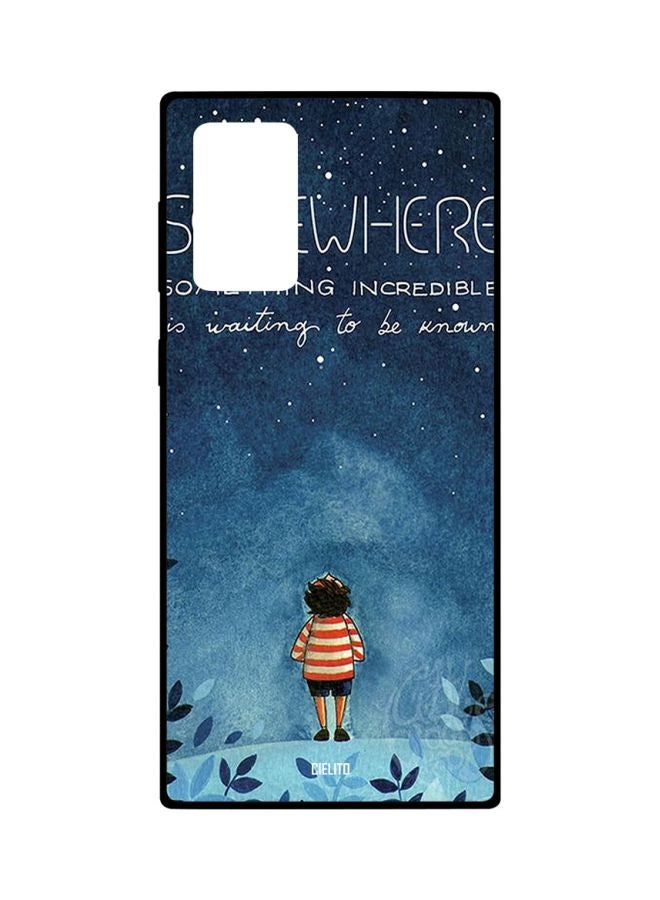 CIELITO Quote Printed Case Cover For Samsung Galaxy Note 20 Ultra Blue/White/Red - Image 1