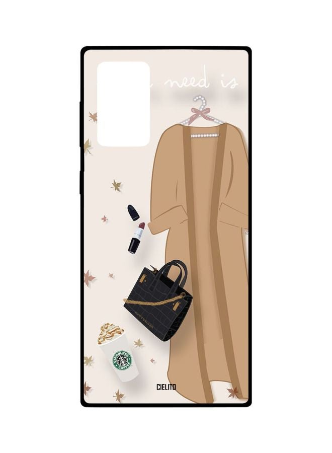 CIELITO Dress Printed Case Cover For Samsung Galaxy Note 20 Ultra Brown/Black/Beige - Image 1