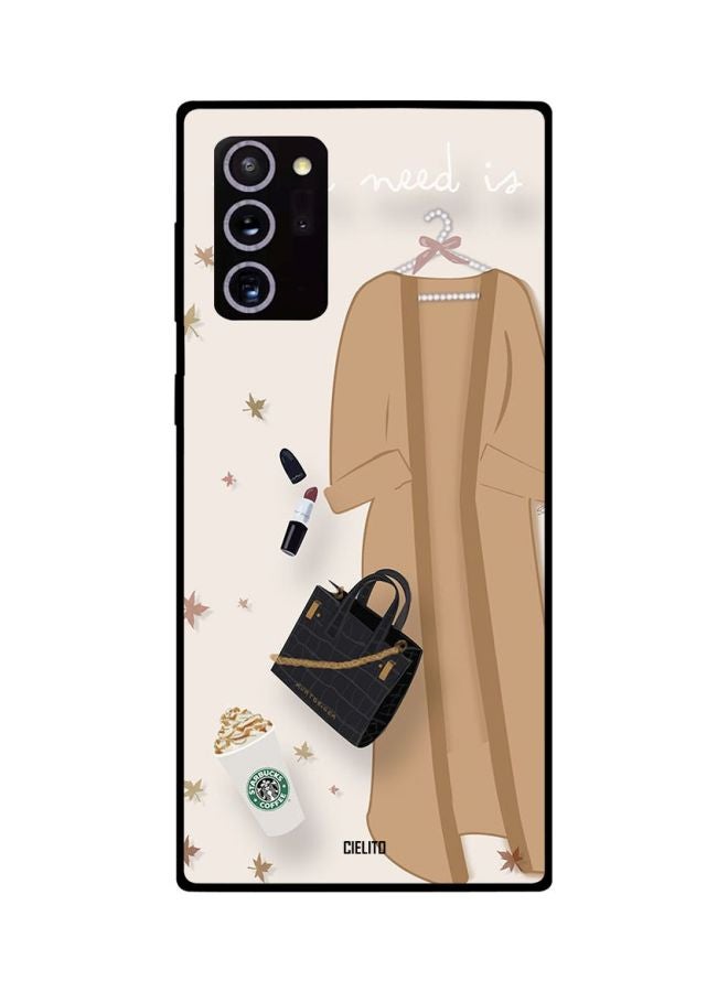 CIELITO Dress Printed Case Cover For Samsung Galaxy Note 20 Ultra Brown/Black/Beige - Image 2