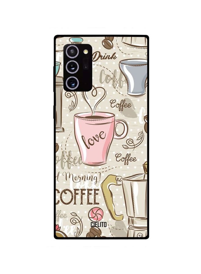 CIELITO Coffee Printed Case Cover For Samsung Galaxy Note20 Ultra Grey/Brown/Pink  - Image 2