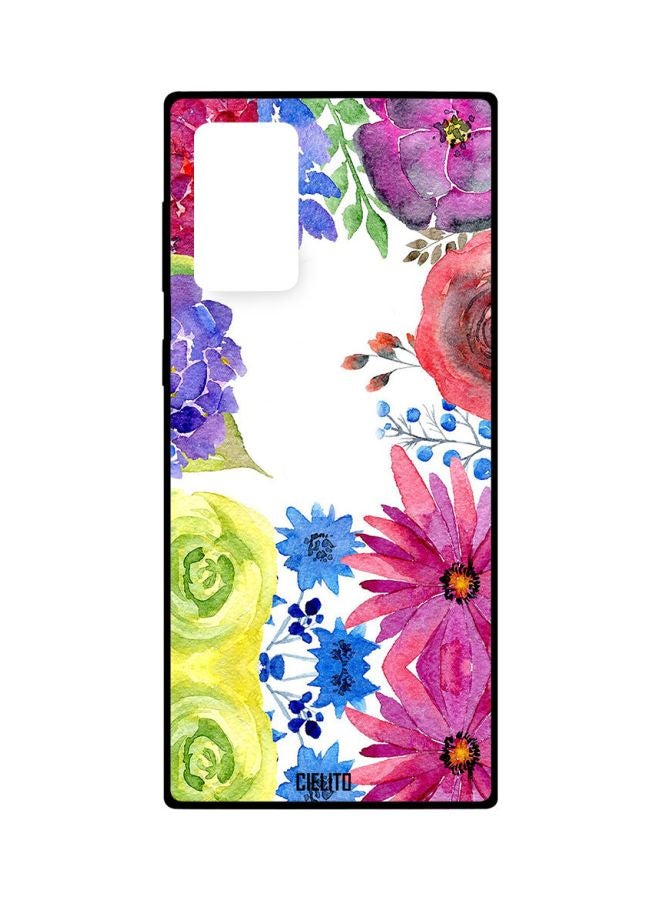 CIELITO Flower Printed Case Cover For Samsung Galaxy Note20 Ultra Pink/Green/Blue - Image 1