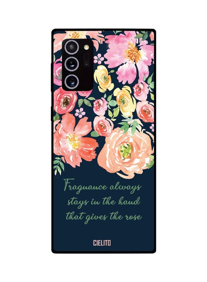 CIELITO Floral Quote Printed Case Cover For Samsung Galaxy Note20 Ultra Blue/Pink/Green - Image 2