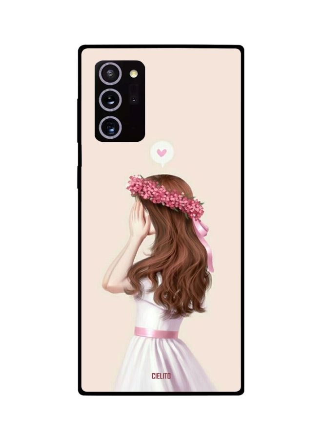 CIELITO Girl Printed Case Cover For Samsung Galaxy Note20 Ultra Beige/White/Brown - Image 2