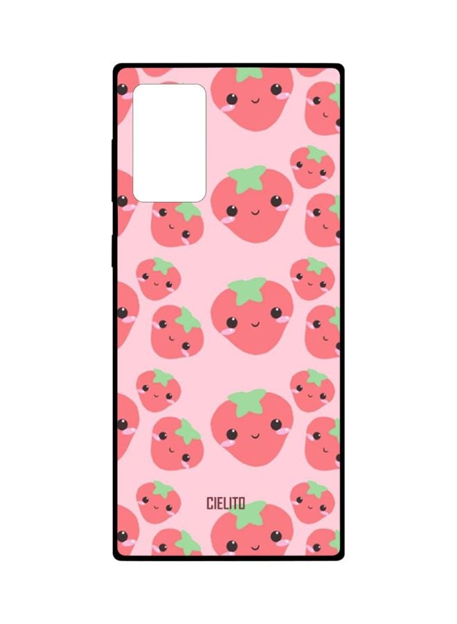 سيليتو غطاء حماية بطبعة فراولة لموبايل سامسونج جالاكسي نوت 20 ألترا وردي/ أخضر/ أسود - Image 1