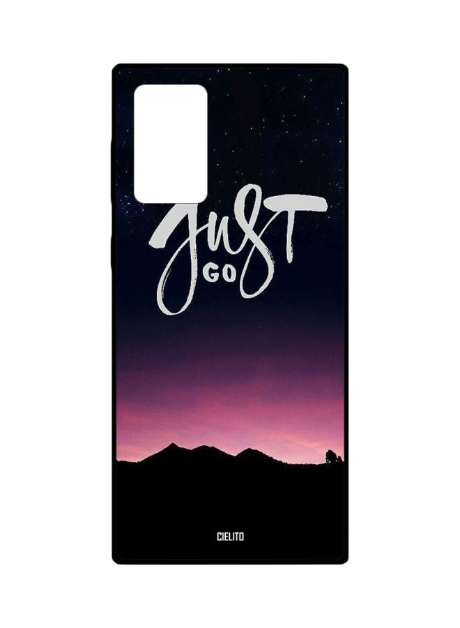 CIELITO Just Go Printed Case Cover For Samsung Galaxy Note 20 Ultra Black/Purple/White - Image 1