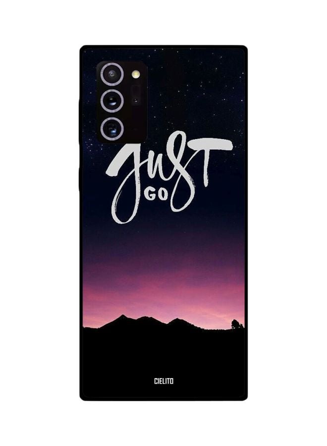 CIELITO Just Go Printed Case Cover For Samsung Galaxy Note 20 Ultra Black/Purple/White - Image 2