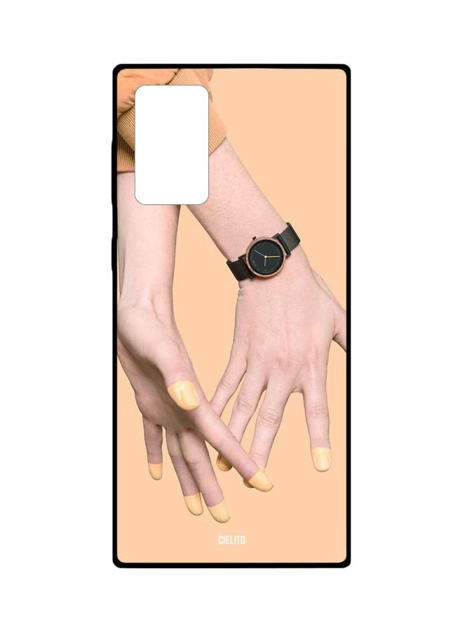 CIELITO Hands Printed Case Cover For Samsung Galaxy Note20 Ultra Beige/Black - Image 1