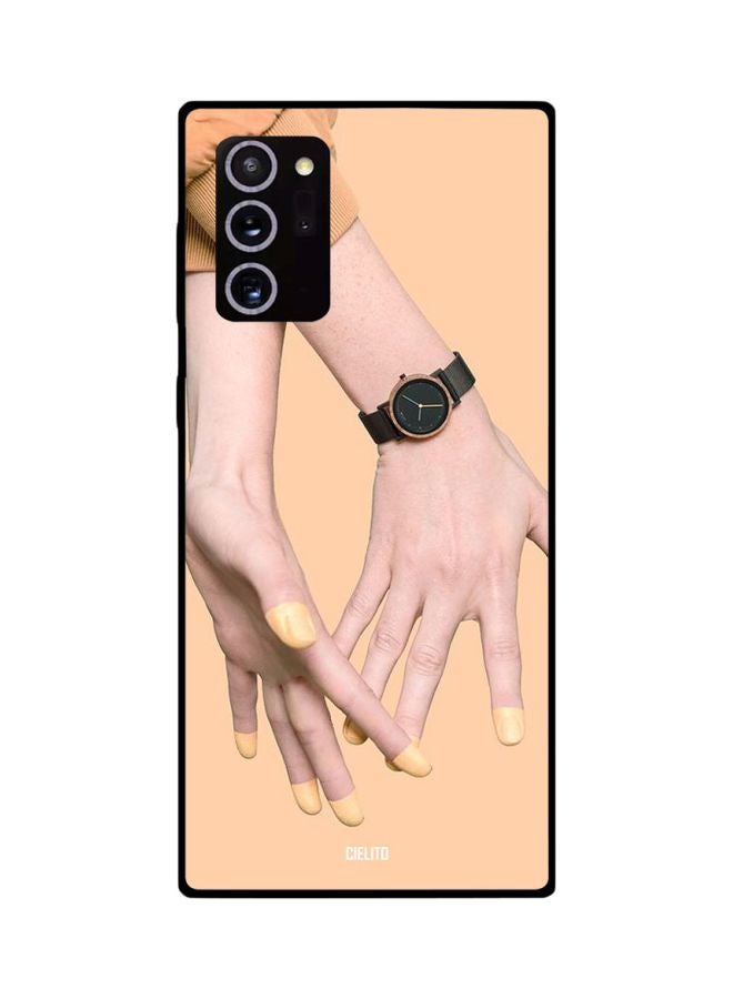 CIELITO Hands Printed Case Cover For Samsung Galaxy Note20 Ultra Beige/Black - Image 2