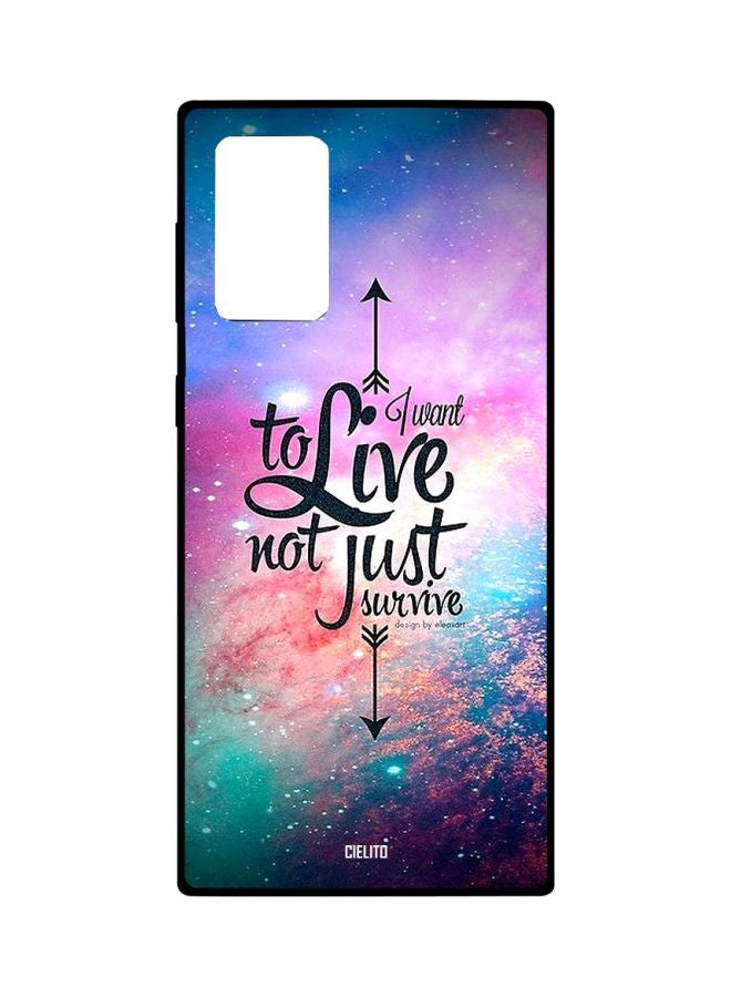 CIELITO I Want To Live Not Just Survive Printed Case Cover For Samsung Galaxy Note20 Ultra Pink/Blue/Black - Image 1