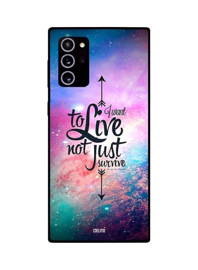CIELITO I Want To Live Not Just Survive Printed Case Cover For Samsung Galaxy Note20 Ultra Pink/Blue/Black - Image 2