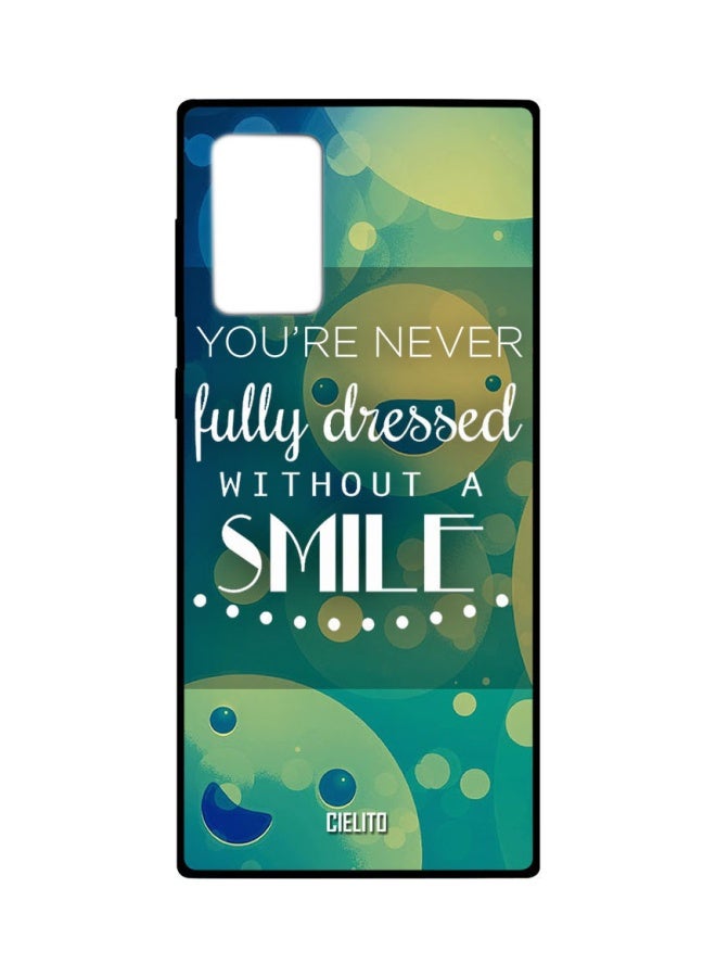 CIELITO Quote Printed Case Cover For Samsung Galaxy Note20 Ultra Green/Yellow/Blue - Image 1