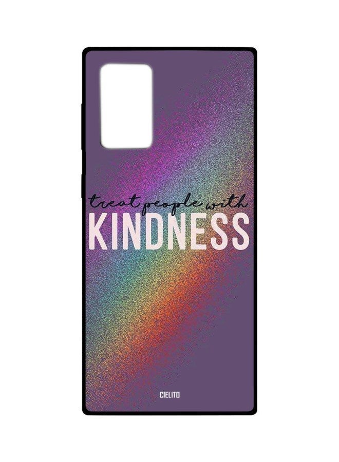 CIELITO Treat People With Kindness Printed Case Cover For Samsung Galaxy Note20 Ultra Pink/Purple/Black - Image 1