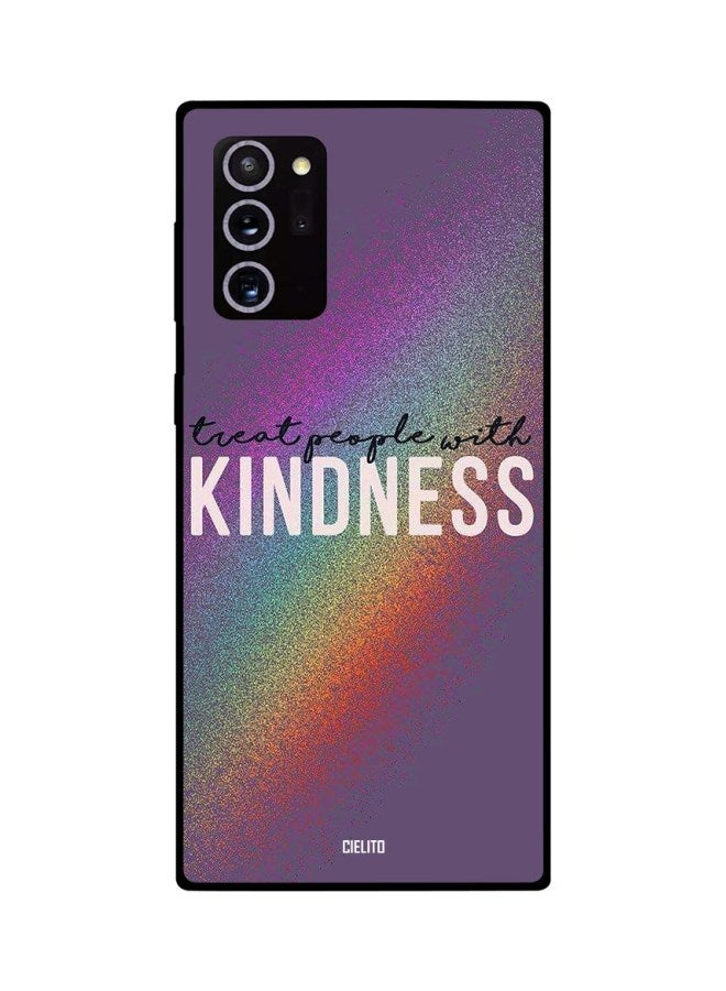 CIELITO Treat People With Kindness Printed Case Cover For Samsung Galaxy Note20 Ultra Pink/Purple/Black - Image 2