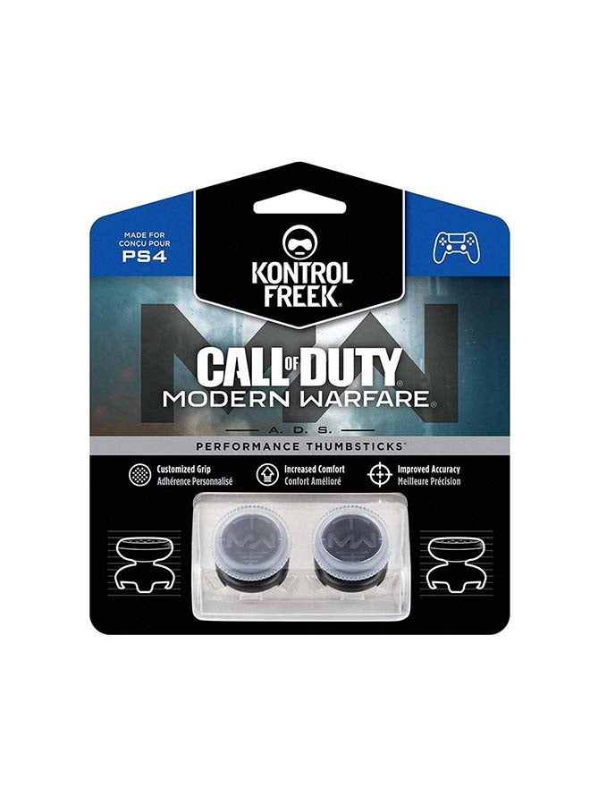 KontrolFreek Call of Duty: Modern Warfare - أعواد التحكم في أداء الإعلانات لجهاز PlayStation 4 (PS4) - شفاف/أسود - v1601205670/N40727724A_2