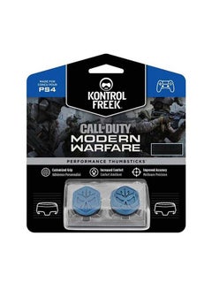 KontrolFreek KontrolFreek Call of Duty Modern Warfare Performance Thumbsticks for PlayStation 4 (PS4) | 2 Mid-Rise, Convex | Blue/Black  - Image 1
