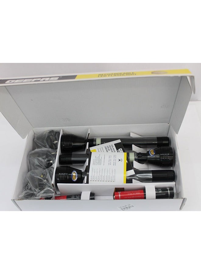GEEPAS - 3 In 1 Rechargeable LED Handheld Flashlight Torch Black - Image 1