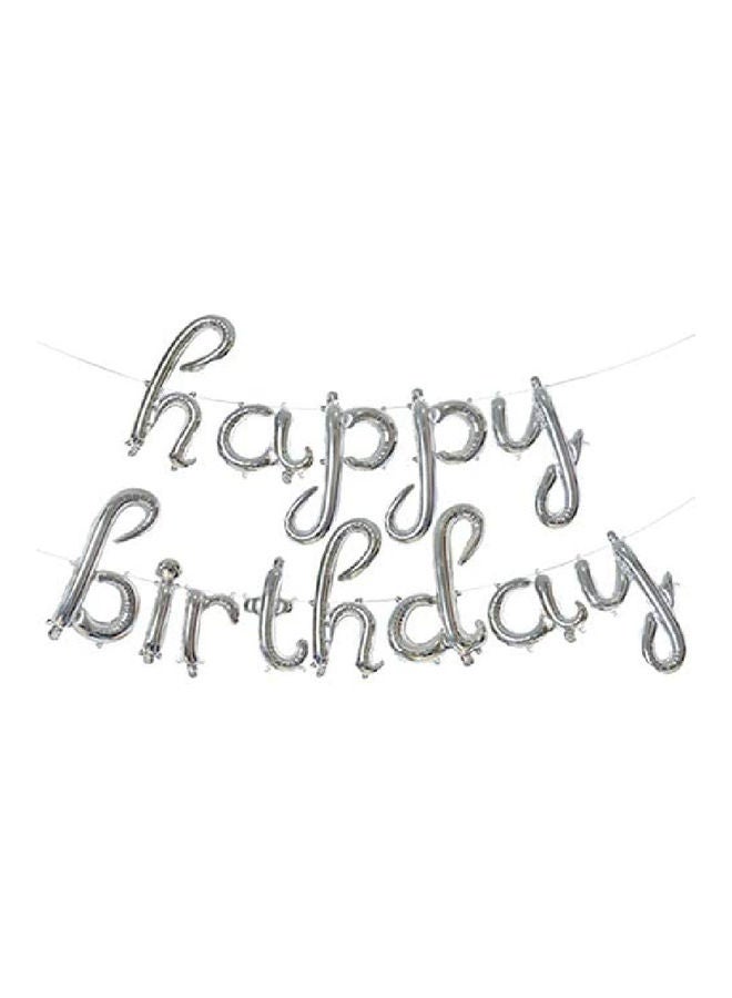 لافتة بالون من القصدير بتصميم عبارة "Happy Birthday"