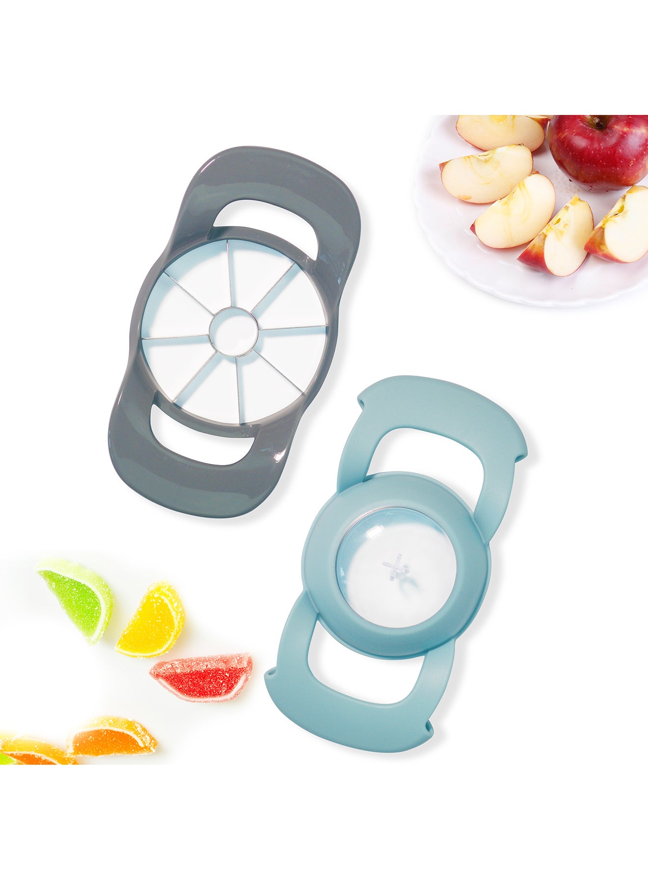 Apple Corer - Kitchen Accessories - Kitchen Tool - Fruits - Light Blue/Grey 