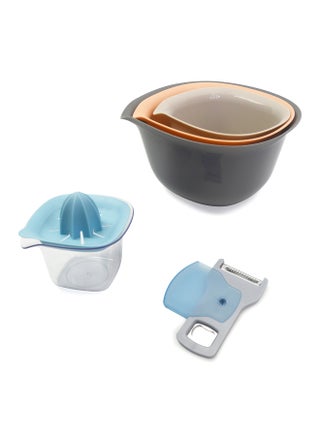 5 Piece Mixing Bowl - With Lemon Squeezer - Kitchen Accessories - Kitchen Tools - Light Blue/Grey Light Blue/Grey - v1601212642/N39007160A_2