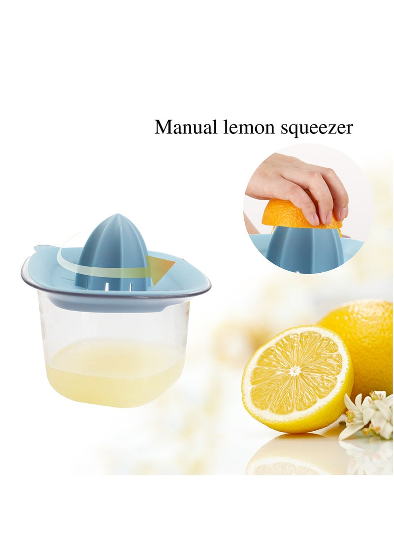 5 Piece Mixing Bowl - With Lemon Squeezer - Kitchen Accessories - Kitchen Tools - Light Blue/Grey Light Blue/Grey