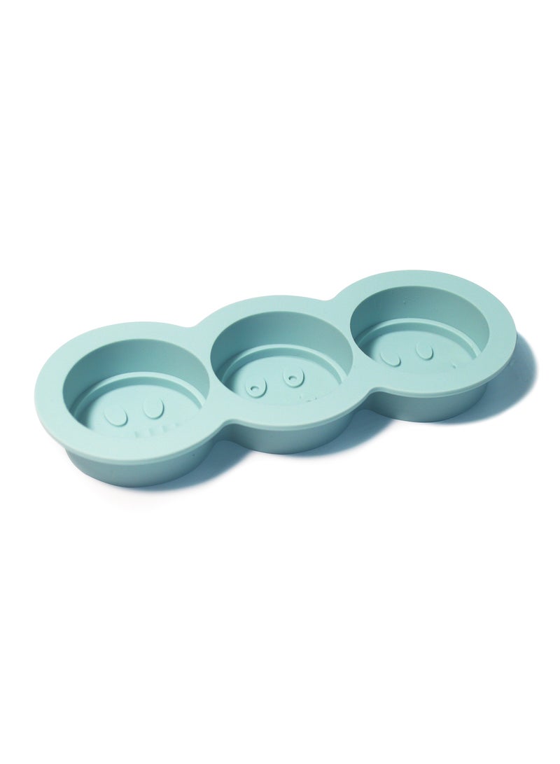 Amal - Ice Cube Molds - Shape Smiley - 2 Trays - Ice Blocks - Ice Maker - Ice Cube - Silicone Molds - Light Blue/Brown Light Blue/Brown Smiley - Image 1