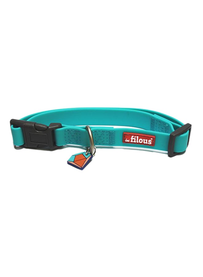 Les Filous - Silicone Dog Collar With Tag Blue 2.5x45x70cm - Image 1