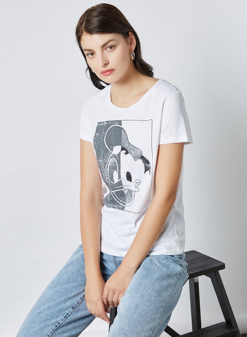 ONLY - Donald Duck T-Shirt White Donald Duck - Image 1