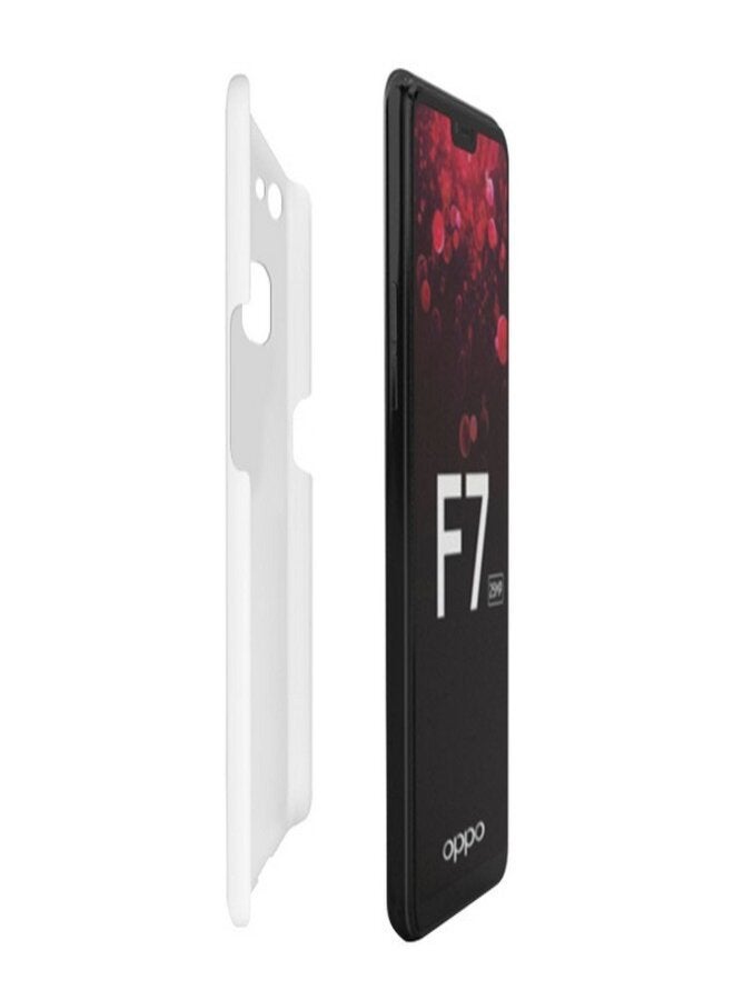 OPPO - Oppo F7 Case Slim Snap Basic Series Customized Mobile Cover Hard Pc Shield Matte Finish Print - No Signal Arabic Multi Color - Image 1