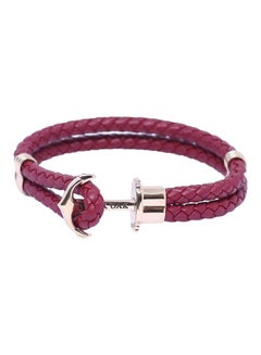 BLACK OAK Anchor Detail Braided Bracelet 