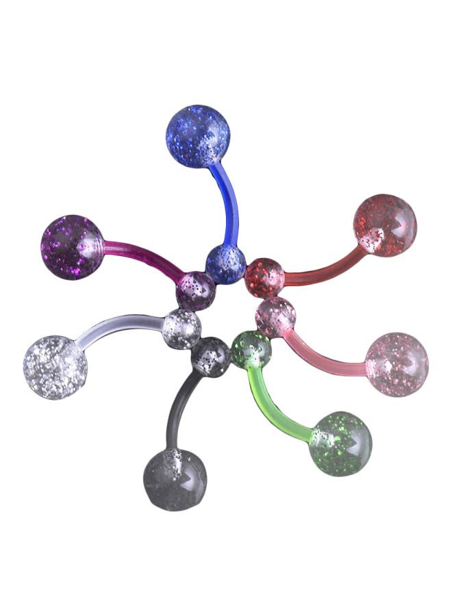 7-Piece Navel Piercing Surgical Belly Ring Set - Image 1