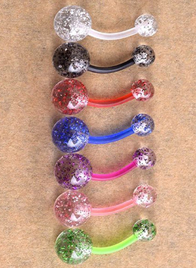 7-Piece Navel Piercing Surgical Belly Ring Set - Image 3