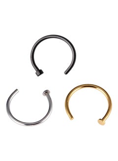 3 Piece C-Shaped Nose Ring Set - v1601216126/N40409562A_1