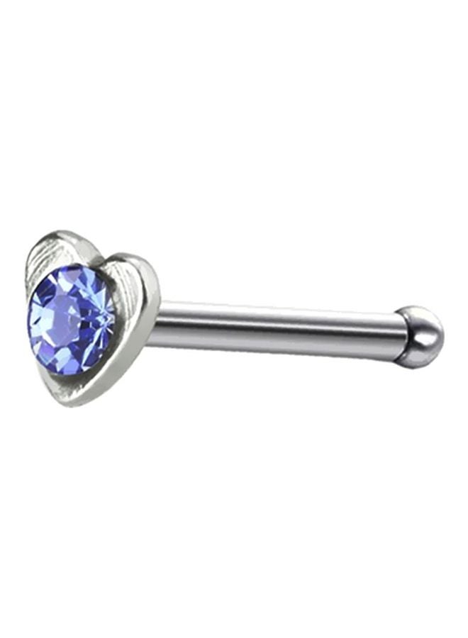 سي-بو خاتم أنف على شكل قلب مرصع بالأحجار