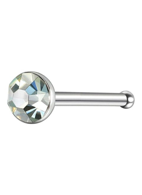 Stone Studded Round Shaped Nose Ring