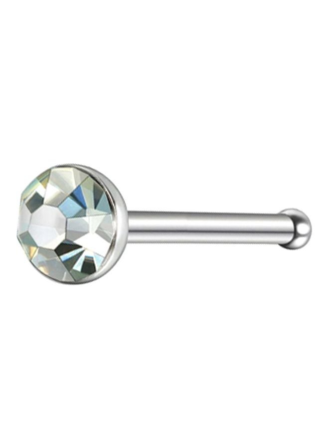 C-bo Stone Studded Round Shaped Nose Ring 