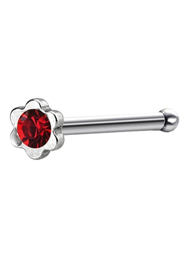 سي-بو حلقة أنف بتصميم زهرة مُرصّعة بالحجر - Image 1